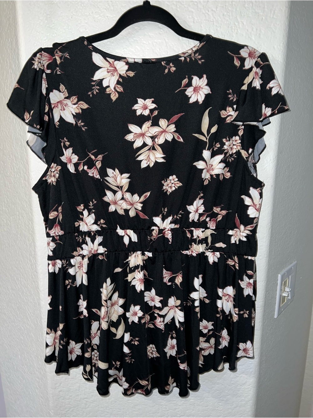 Floral Ruffle Babydoll Top - Picture 5 of 6